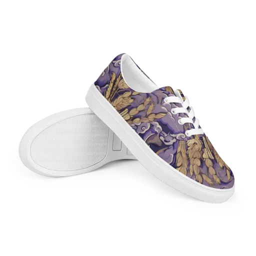 Amethyst Grain on a Men's Lace-Up Canvas Shoes