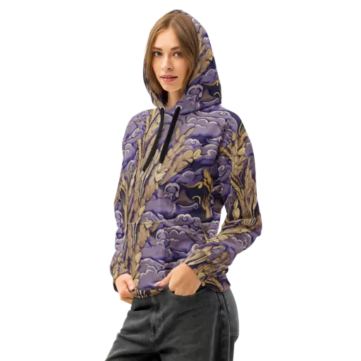 Amethyst Grain on a Cotton Hoodie