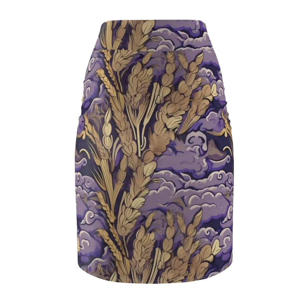 Amethyst Grain on Pencil Skirt — Back