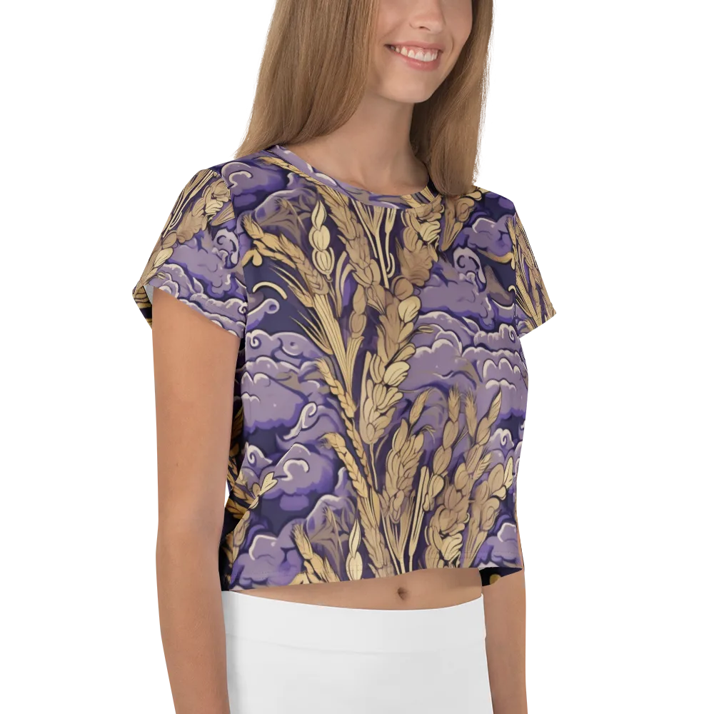 Amethyst Grain on Crop Tee — Right