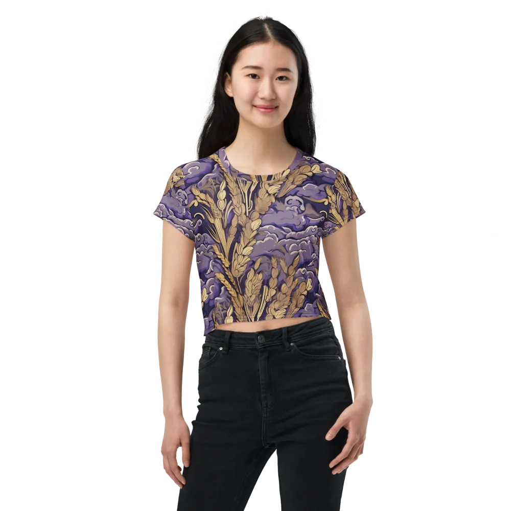 Amethyst Grain on Crop Tee — Front