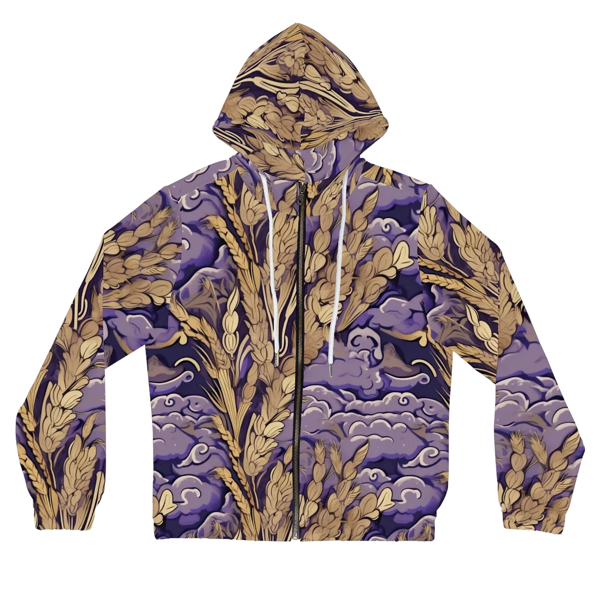 Amethyst Grain on Women's Full-Zip Hoodie — Front