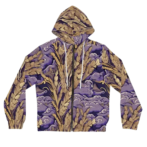 Amethyst Grain on a Women's Full-Zip Hoodie