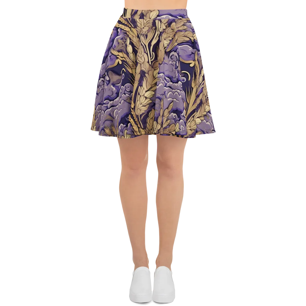 Amethyst Grain on Skater Skirt — Front