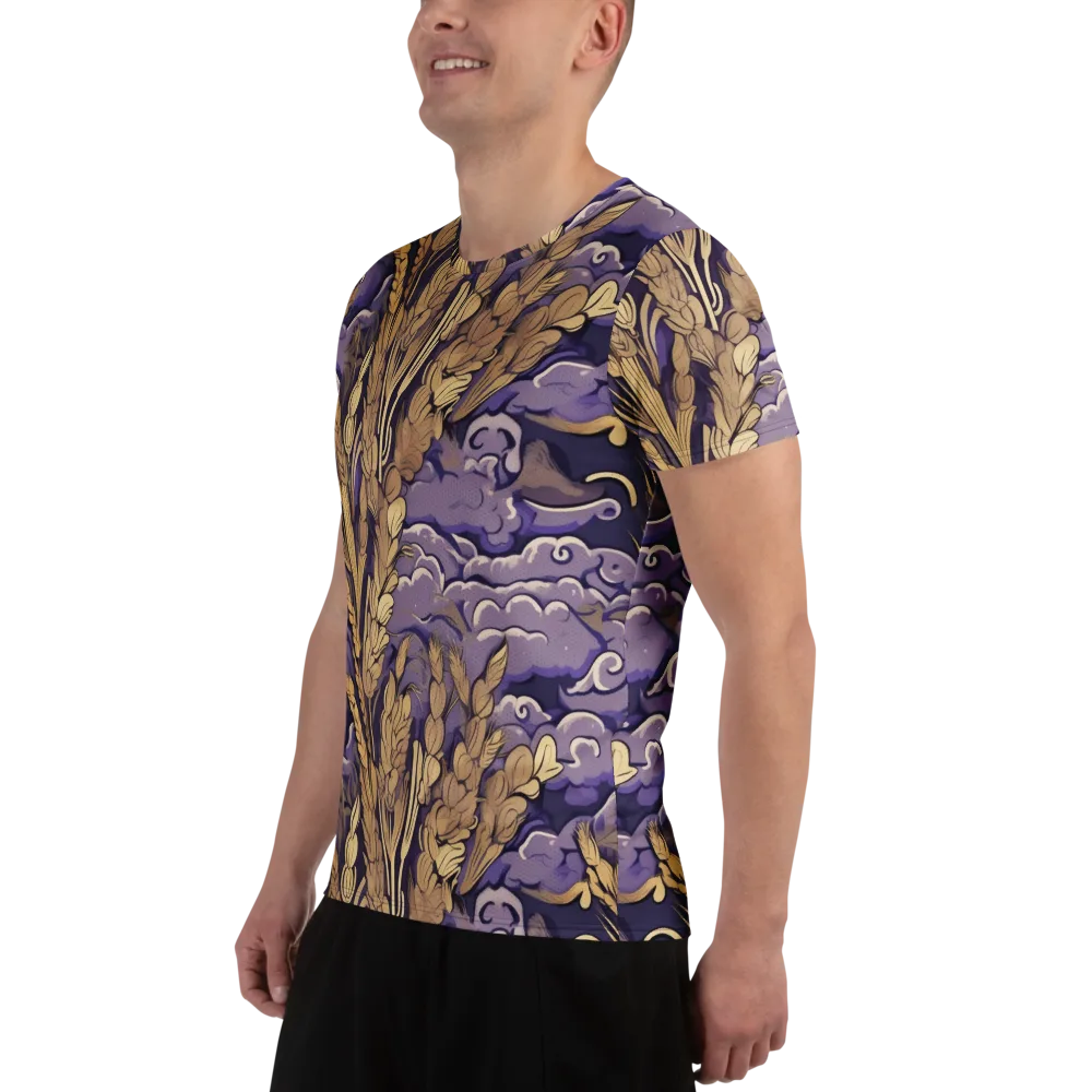 Amethyst Grain on Men's Athletic T-Shirt — Left