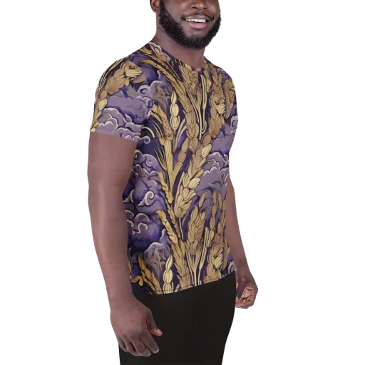 Amethyst Grain on a Men's Athletic T-Shirt