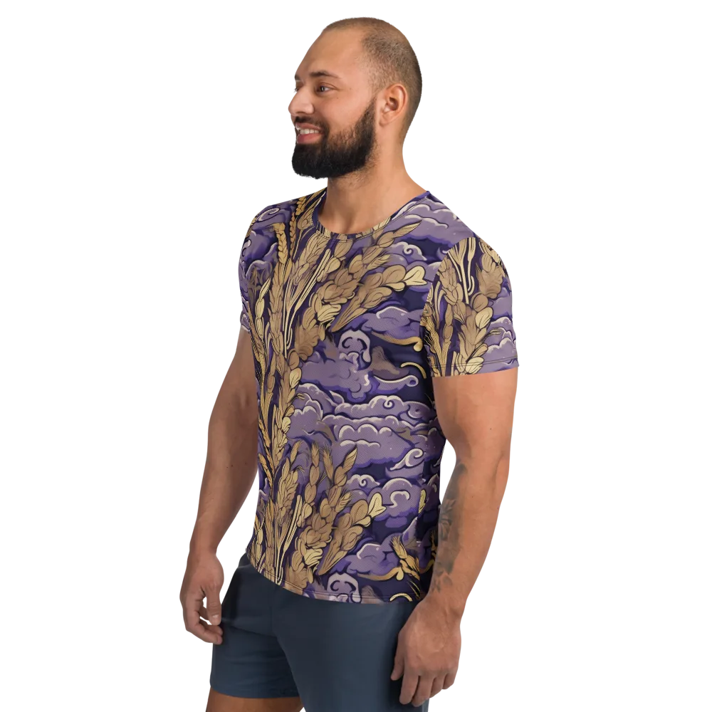Amethyst Grain on Men's Athletic T-Shirt — Left