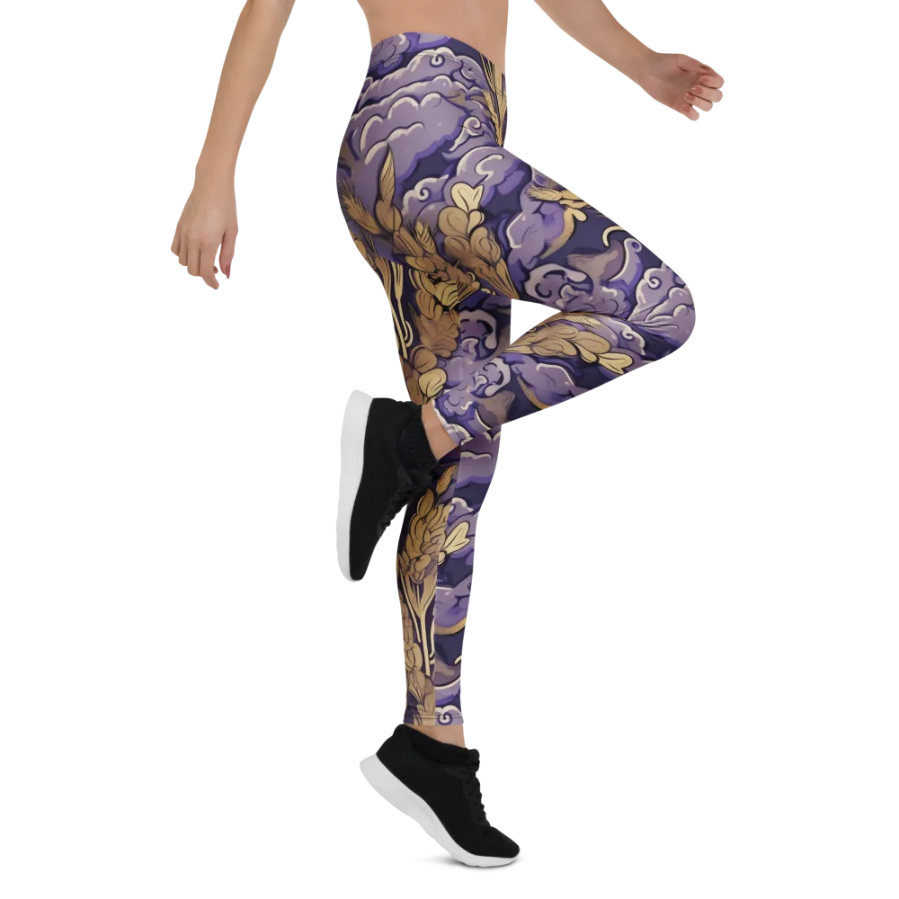 Amethyst Grain on Leggings — Right
