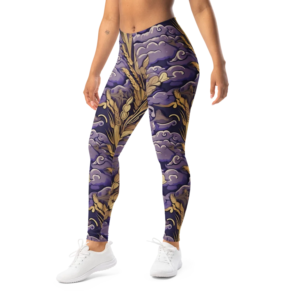 Amethyst Grain on Leggings — Left Front