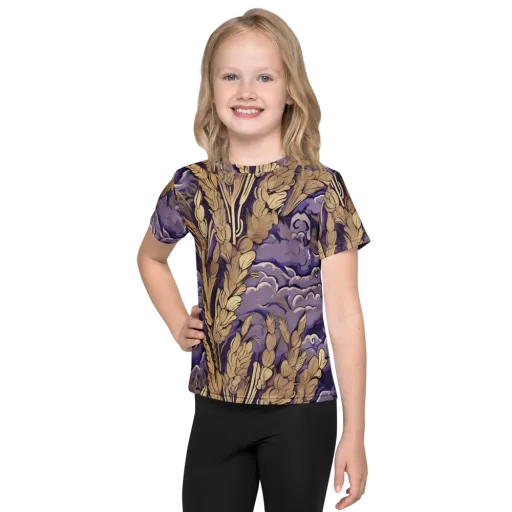 Amethyst Grain on a Kids Crew Neck T-Shirt