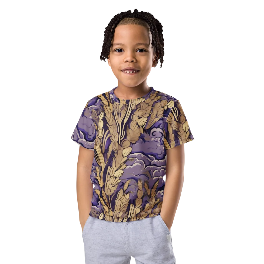 Amethyst Grain on Kids Crew Neck T-Shirt — Front