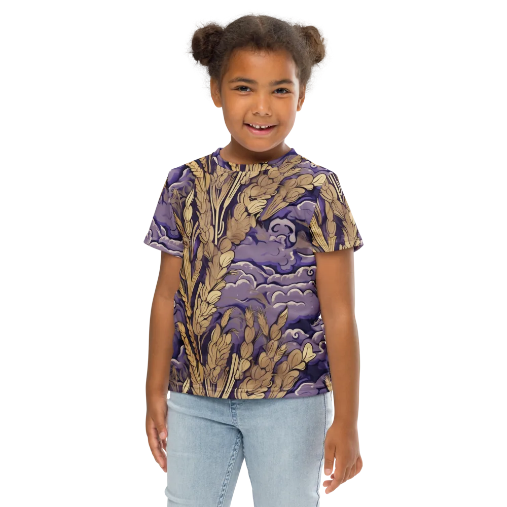 Amethyst Grain on Kids Crew Neck T-Shirt — Front