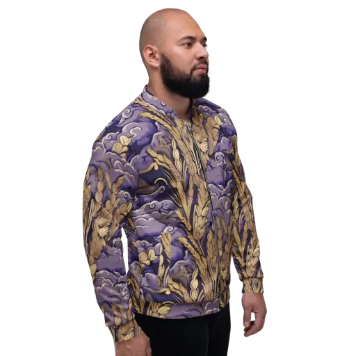 Amethyst Grain on a Bomber Jacket