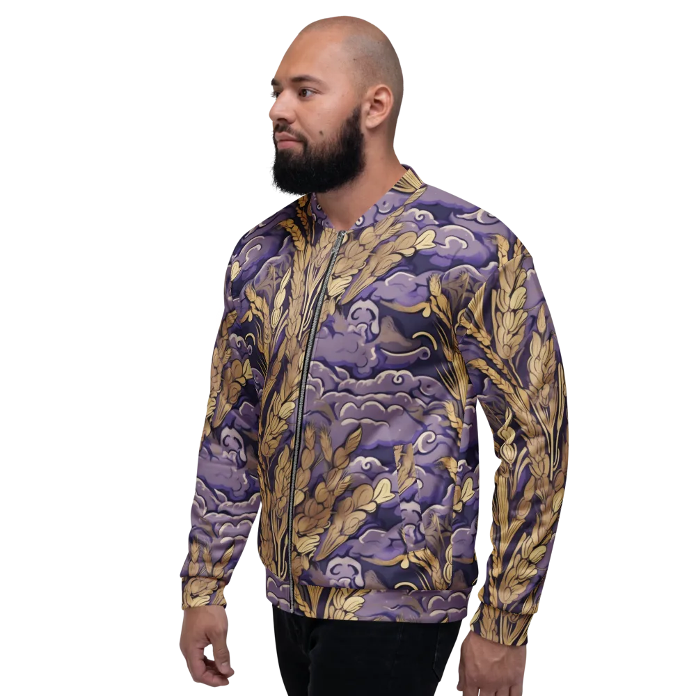 Amethyst Grain on Bomber Jacket — Left