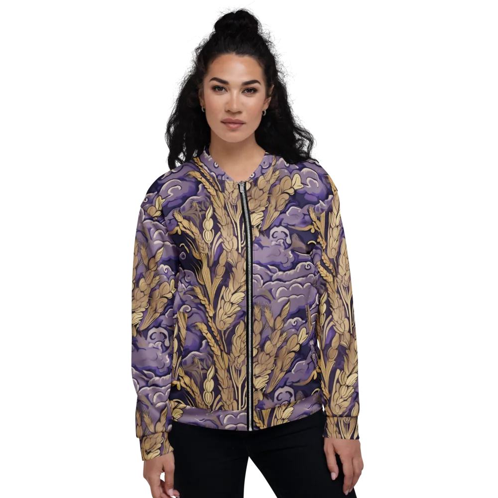 Amethyst Grain on Bomber Jacket — Front