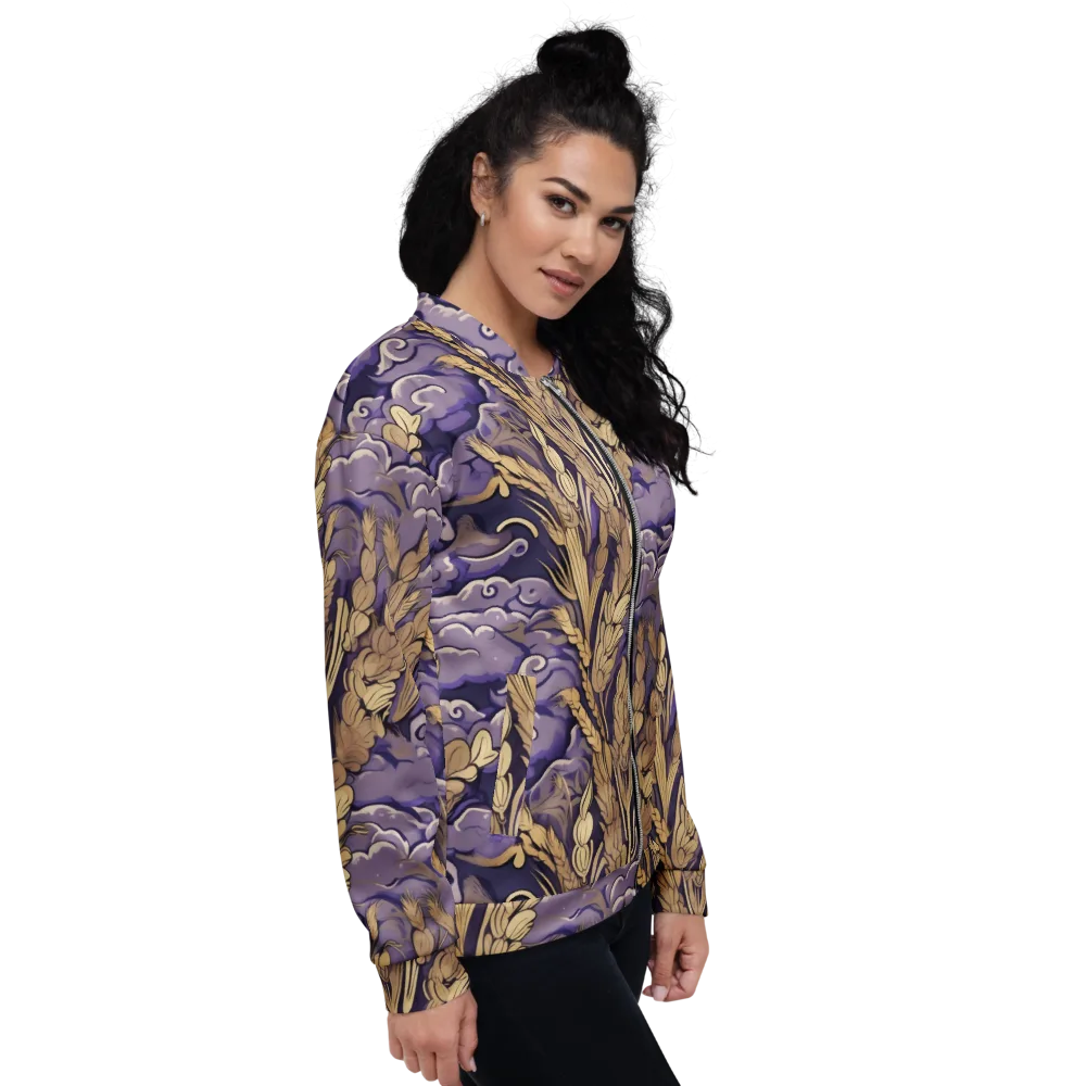 Amethyst Grain on Bomber Jacket — Right