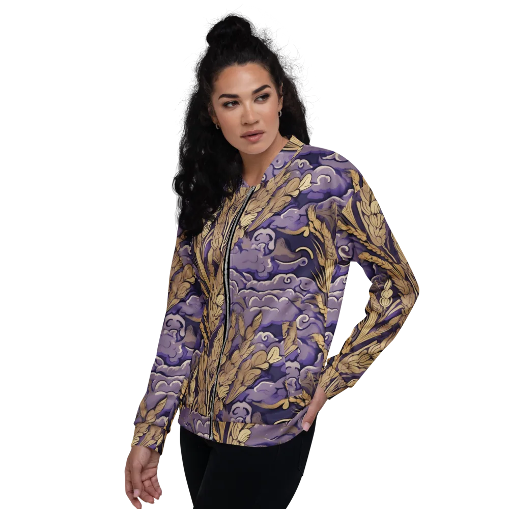 Amethyst Grain on Bomber Jacket — Left