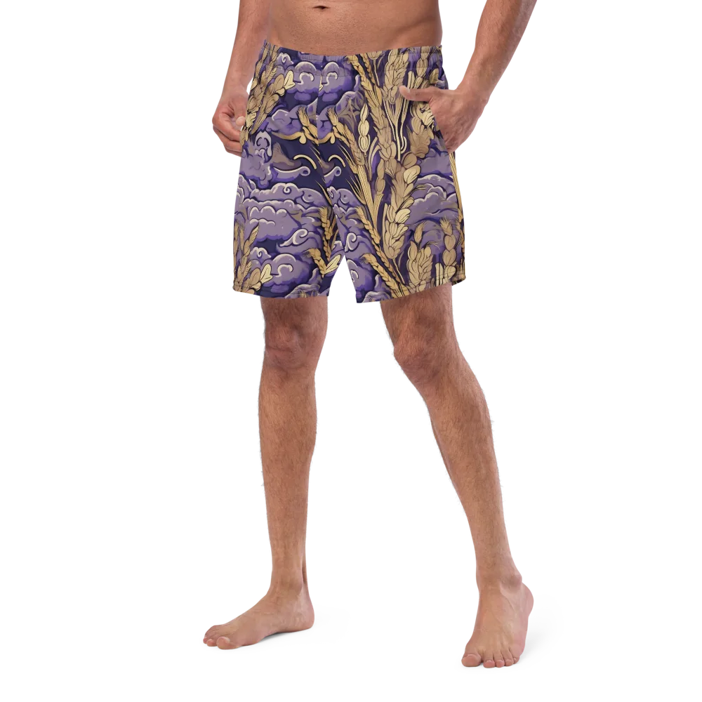 Amethyst Grain on Swim Trunks — Left Front