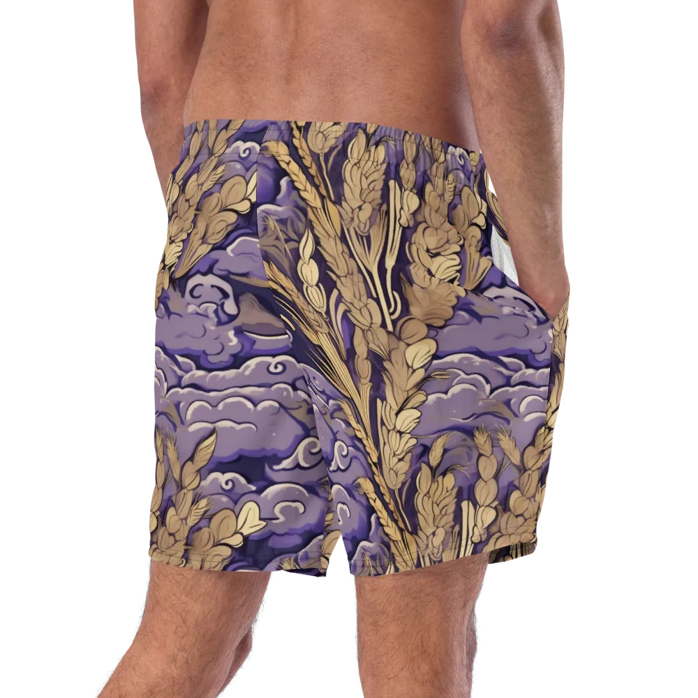 Amethyst Grain on Swim Trunks — Right Back