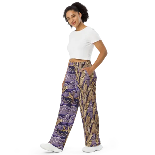 Amethyst Grain on a Wide-Leg Pants