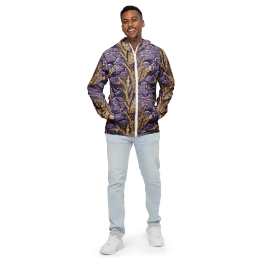 Amethyst Grain on a Men's Windbreaker