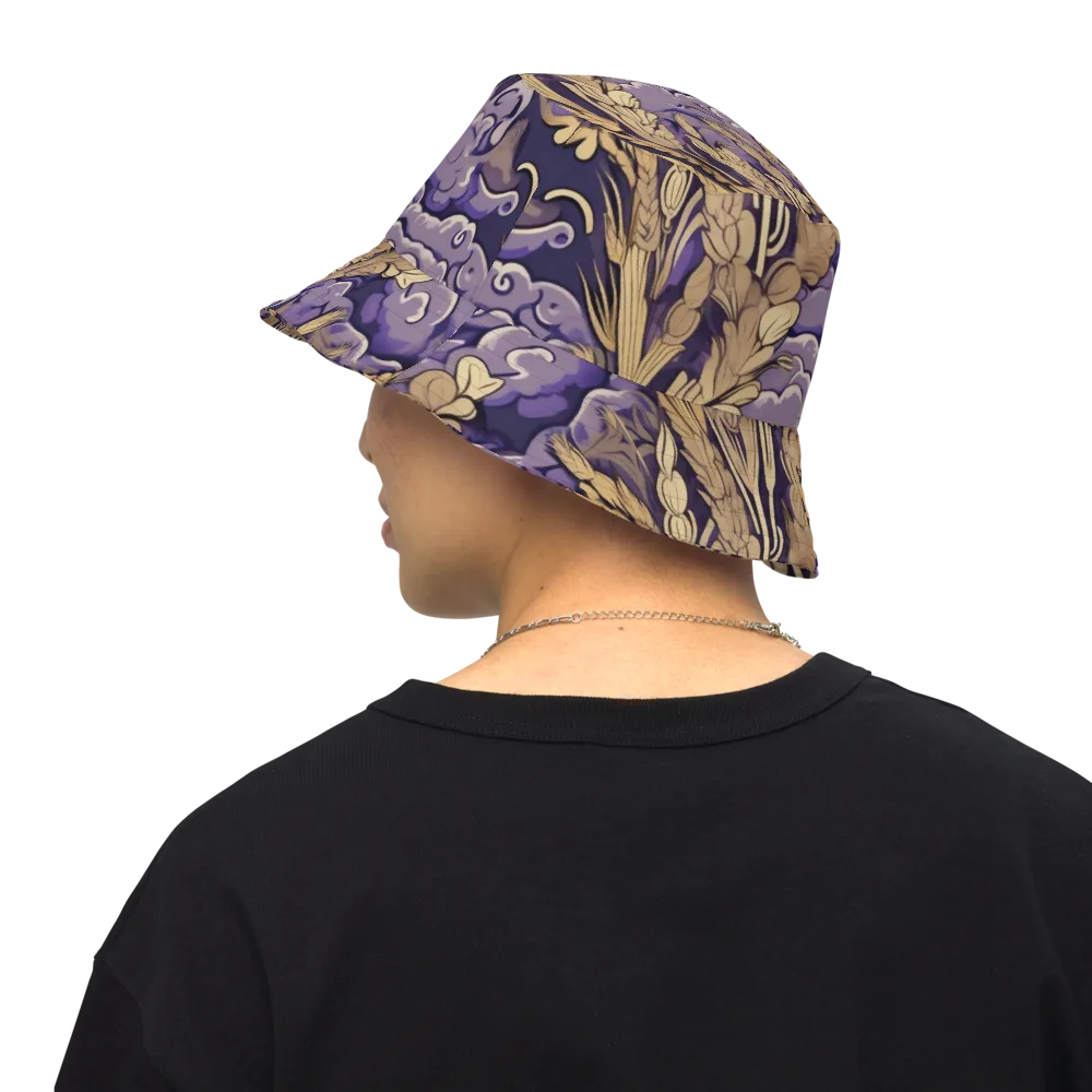 Amethyst Grain on Reversible Bucket Hat — Back Inside