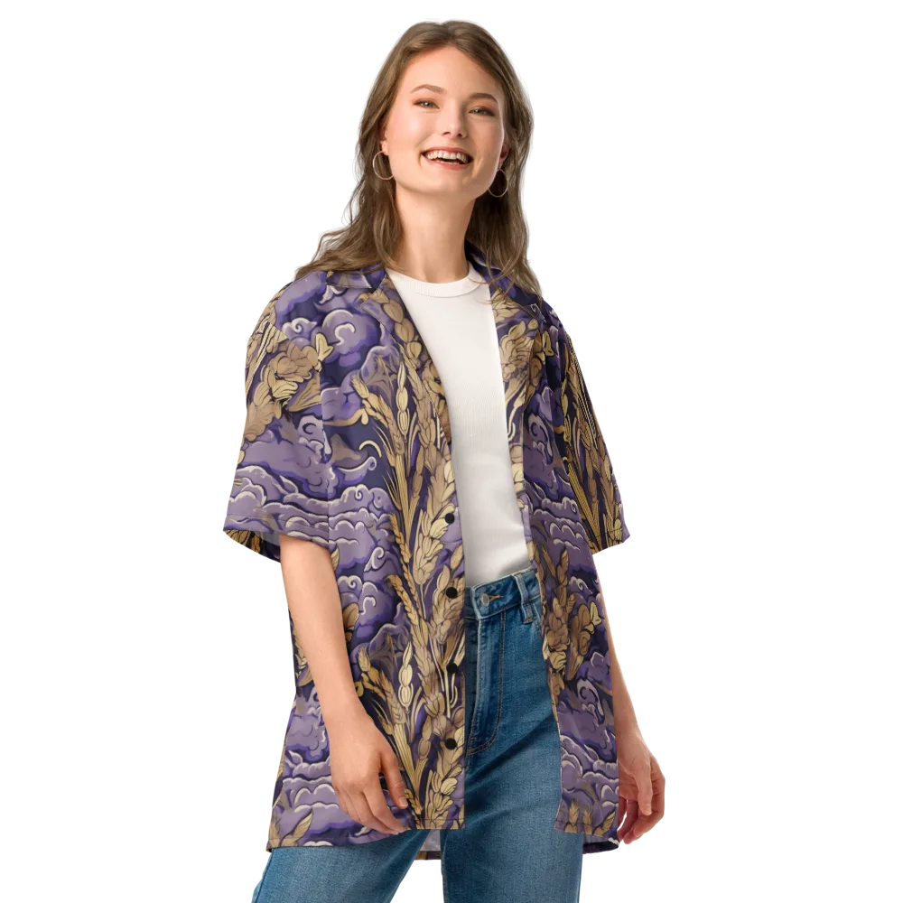 Amethyst Grain on Button Shirt — Front
