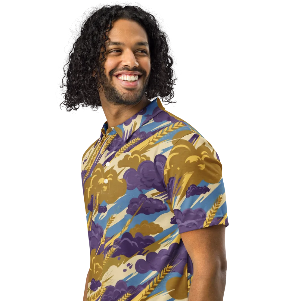 Harvest Tempest on Men's Slim Fit Polo Shirt — Left Front