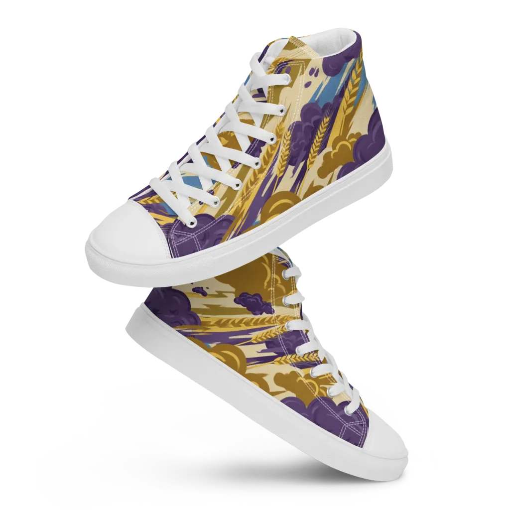 Harvest Tempest on Men's High Top Canvas Shoes — Front