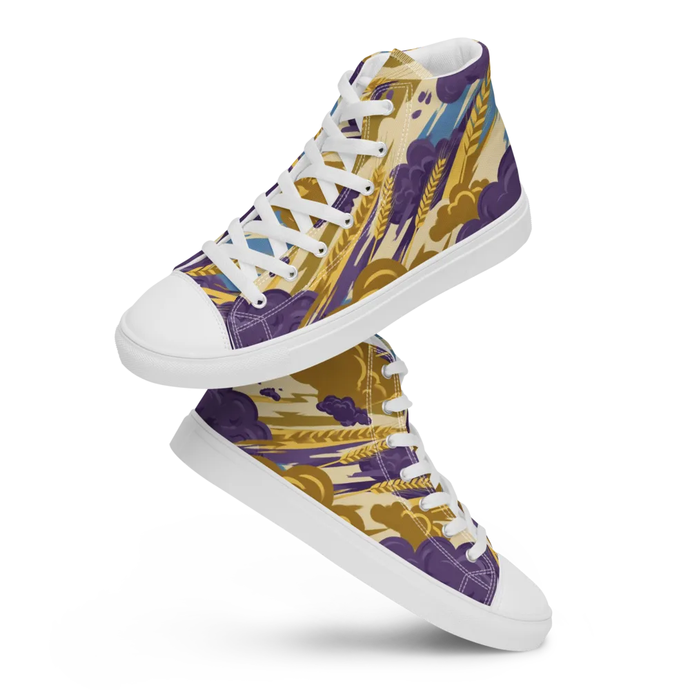 Harvest Tempest on Women's High Top Canvas Shoes — Front