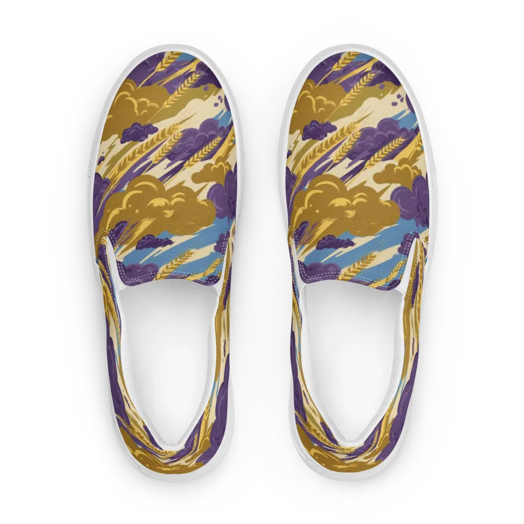 Harvest Tempest on Men's Slip-On Canvas Shoes — Front