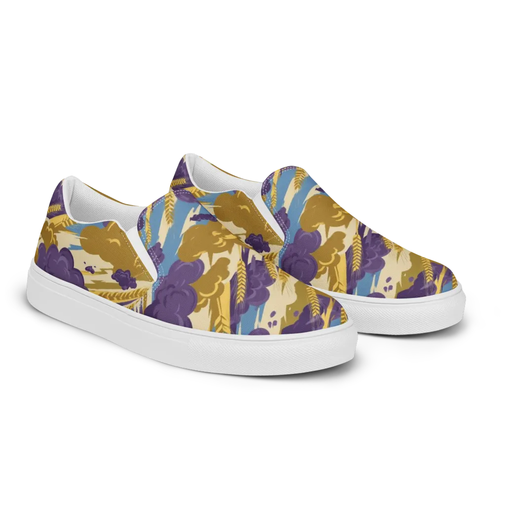 Harvest Tempest on Men's Slip-On Canvas Shoes — Right Front