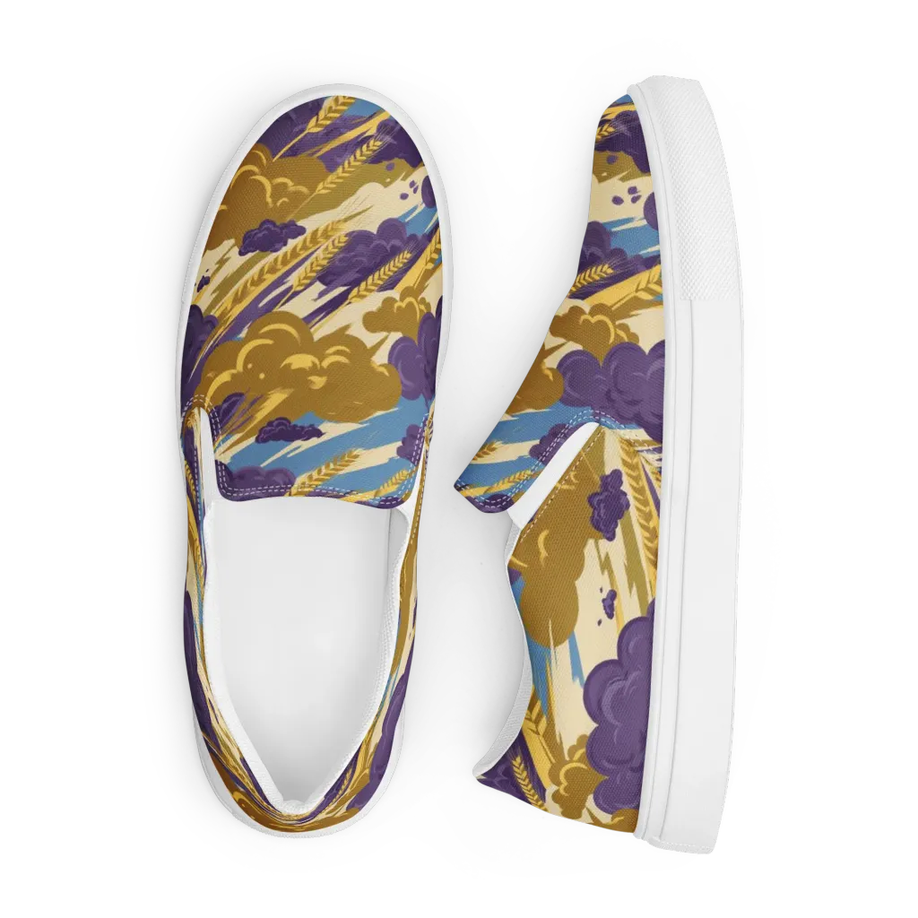 Harvest Tempest on Men's Slip-On Canvas Shoes — Front
