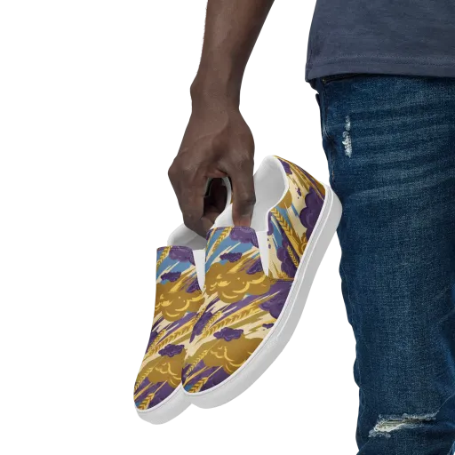 Harvest Tempest on a Men's Slip-On Canvas Shoes