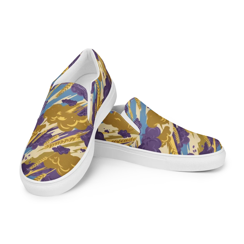 Harvest Tempest on Women's Slip-On Canvas Shoes — Left Front