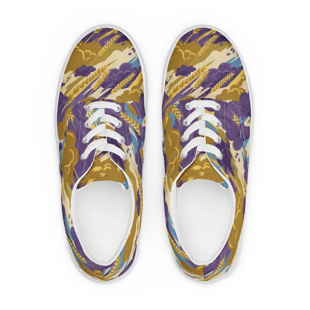 Harvest Tempest on Men's Lace-Up Canvas Shoes — Front