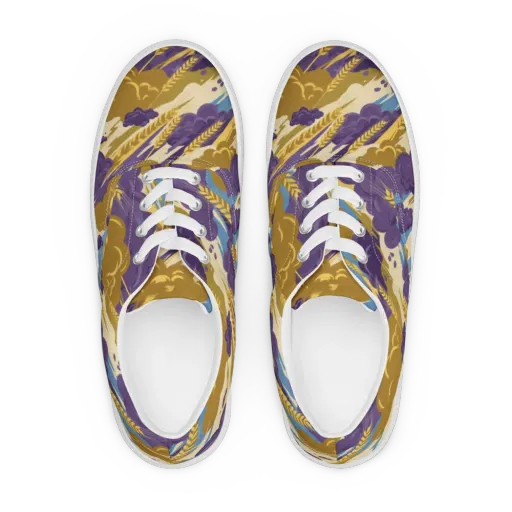 Harvest Tempest on a Men's Lace-Up Canvas Shoes