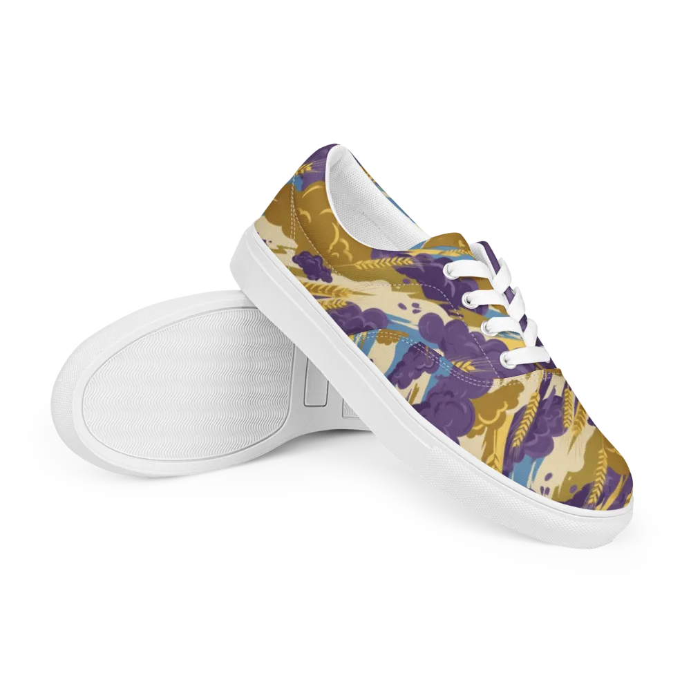 Harvest Tempest on Men's Lace-Up Canvas Shoes — Right Front