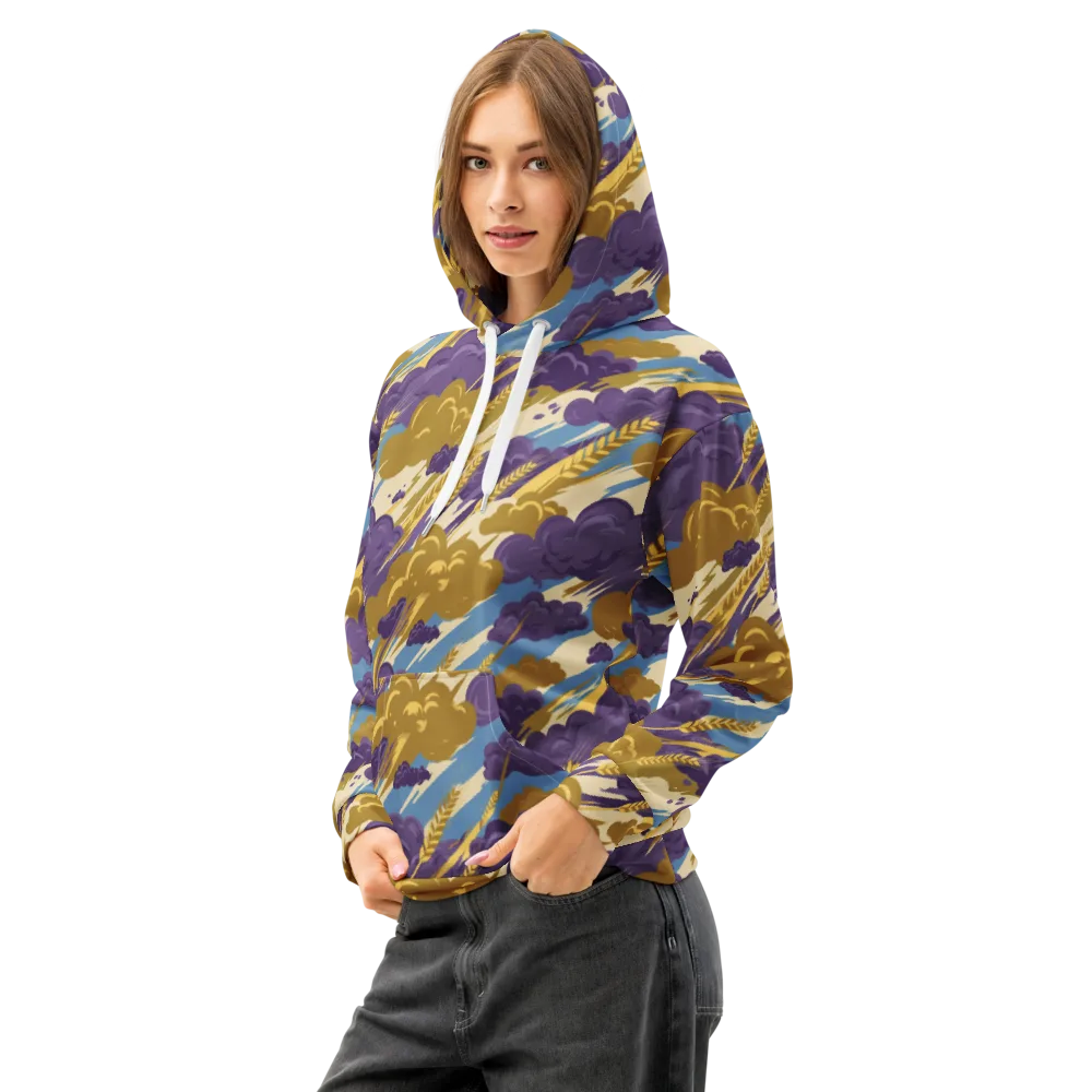 Harvest Tempest on Cotton Hoodie — Left Front