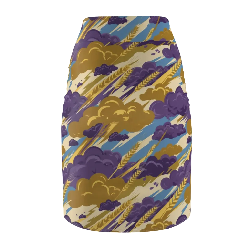 Harvest Tempest on Pencil Skirt — Back