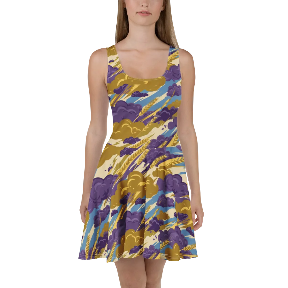 Harvest Tempest on Skater Dress — Front