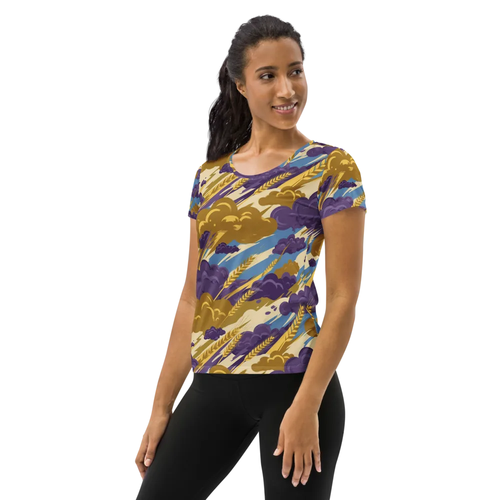 Harvest Tempest on Women's Athletic T-Shirt — Left