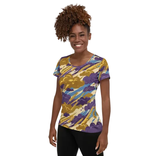 Harvest Tempest on a Women's Athletic T-Shirt