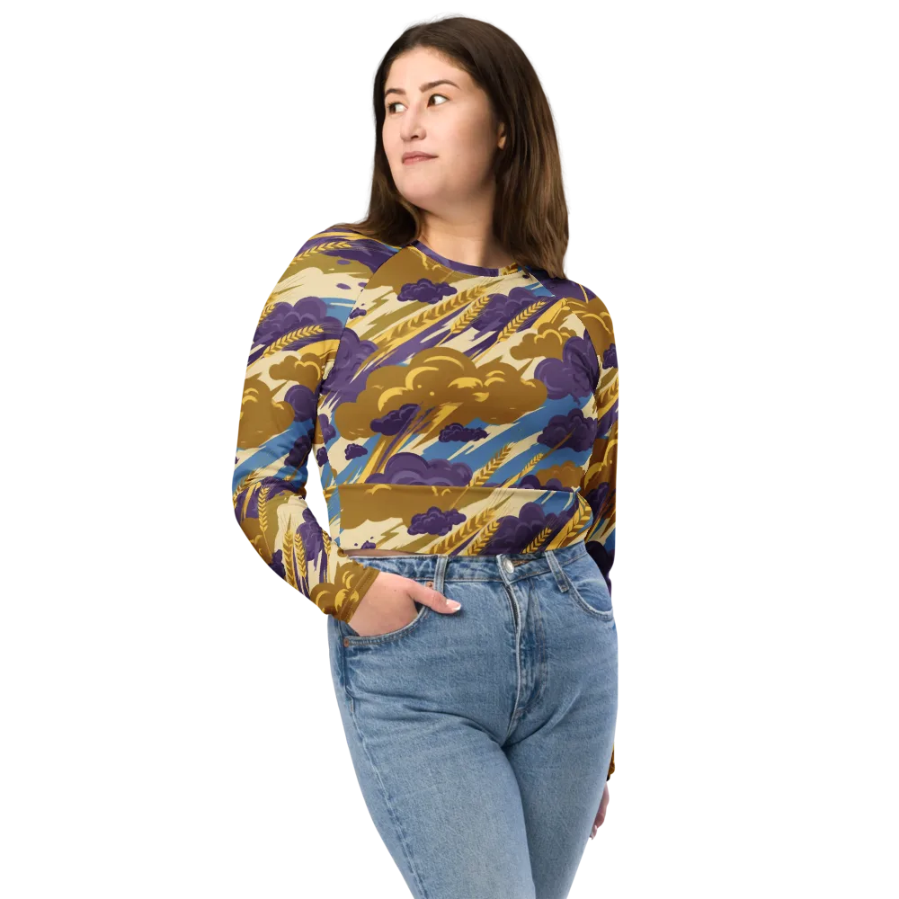 Harvest Tempest on Long Sleeve Crop Top — Front