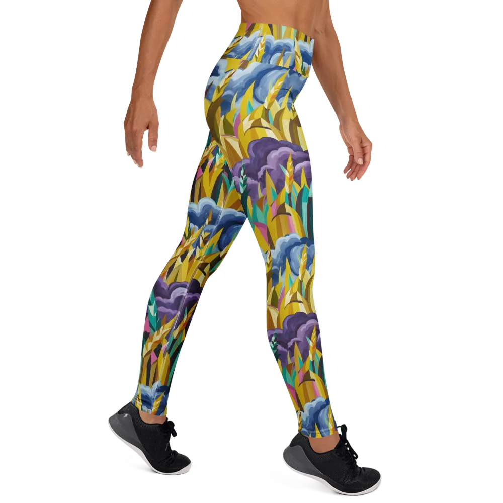 Thundergrass on Yoga Leggings — Right