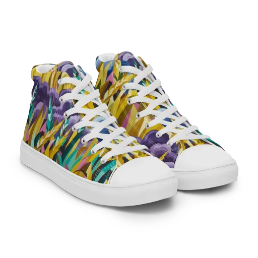 Thundergrass on a Men's High Top Canvas Shoes