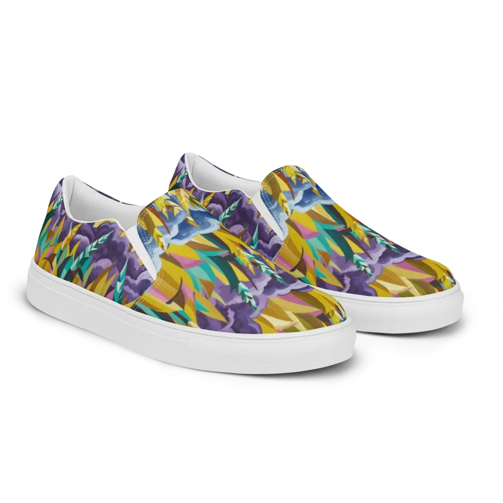 Thundergrass on Men's Slip-On Canvas Shoes — Right Front