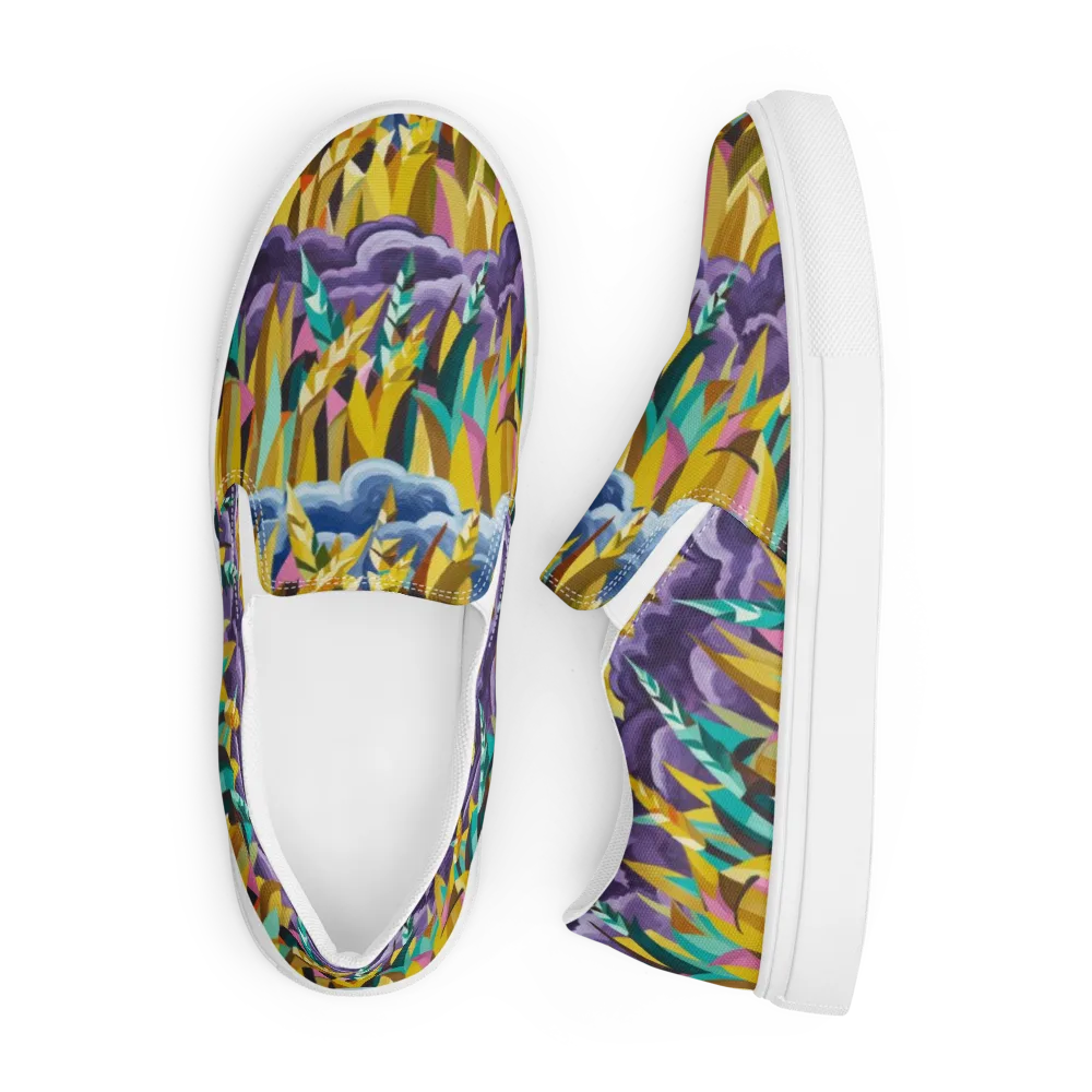 Thundergrass on Men's Slip-On Canvas Shoes — Front