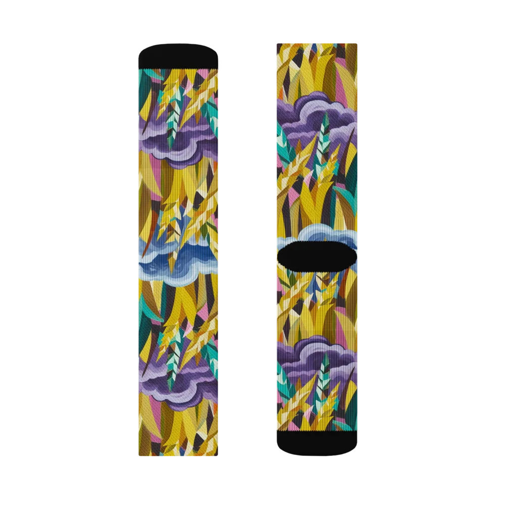 Thundergrass on Socks — Left Sock