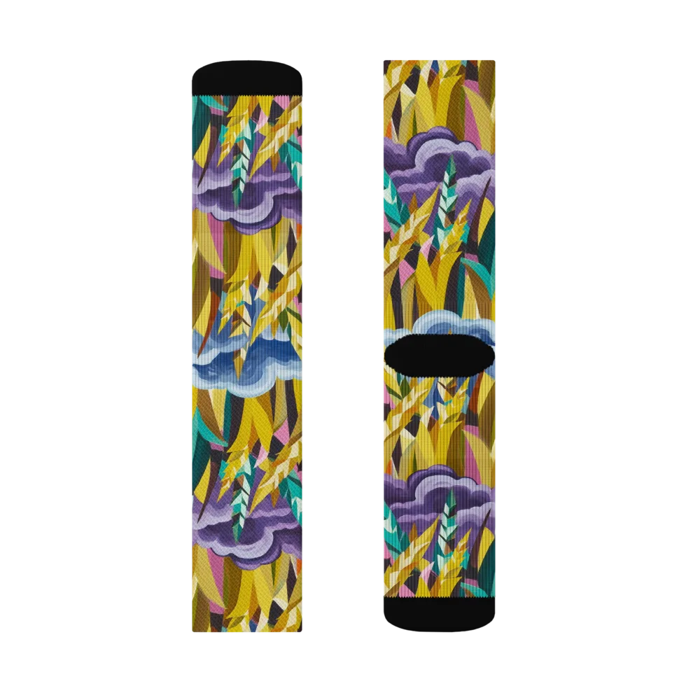 Thundergrass on Socks — Right Sock